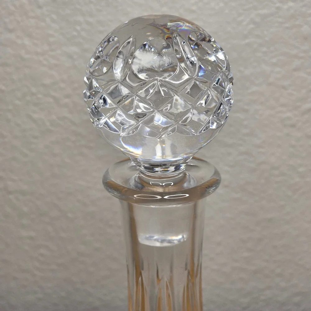 Vintage Rogaska Gallia Hand Blown Crystal Ships Decanter & Stopper 10 1/2